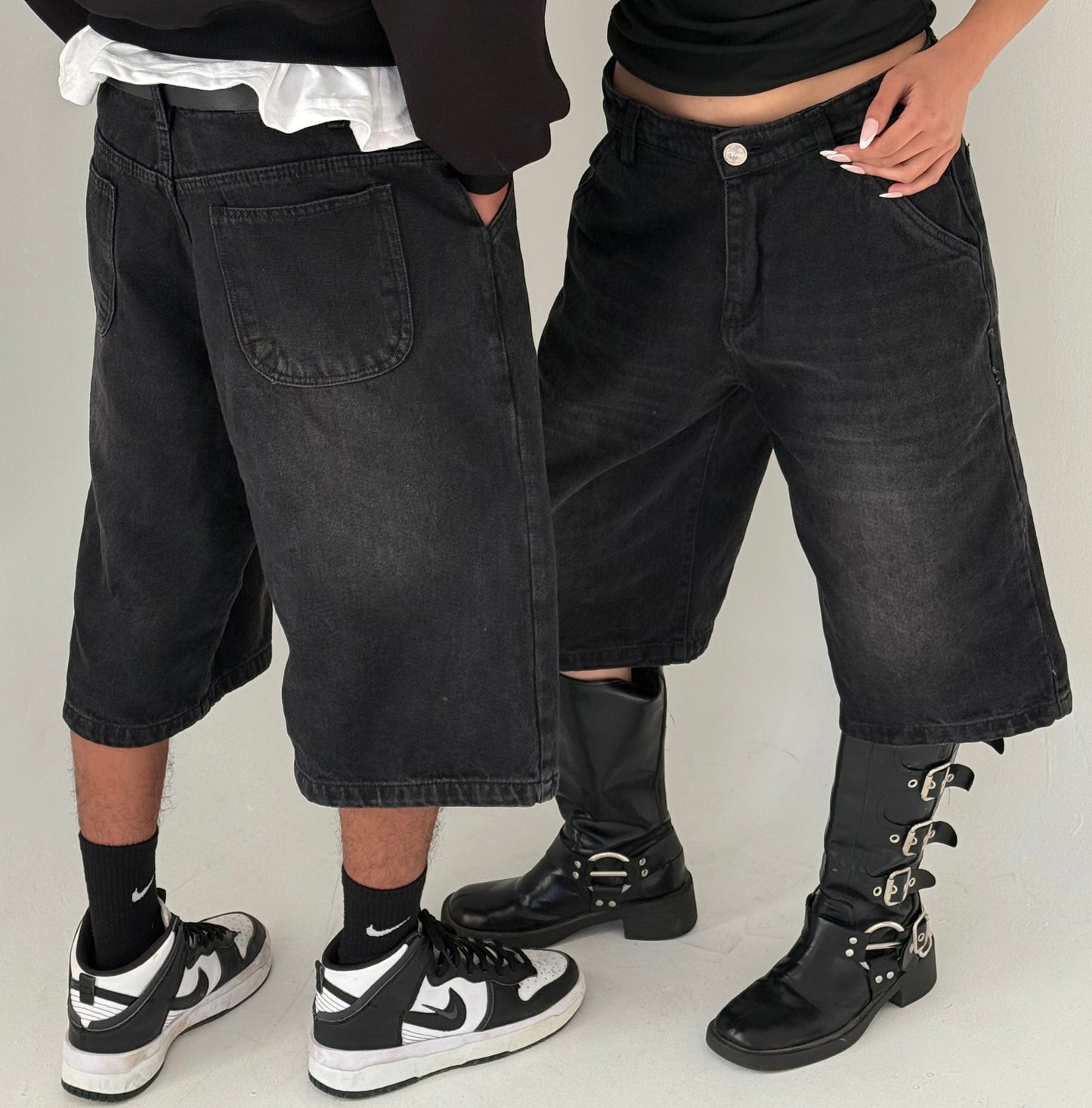 Reube: Black Washed Jorts