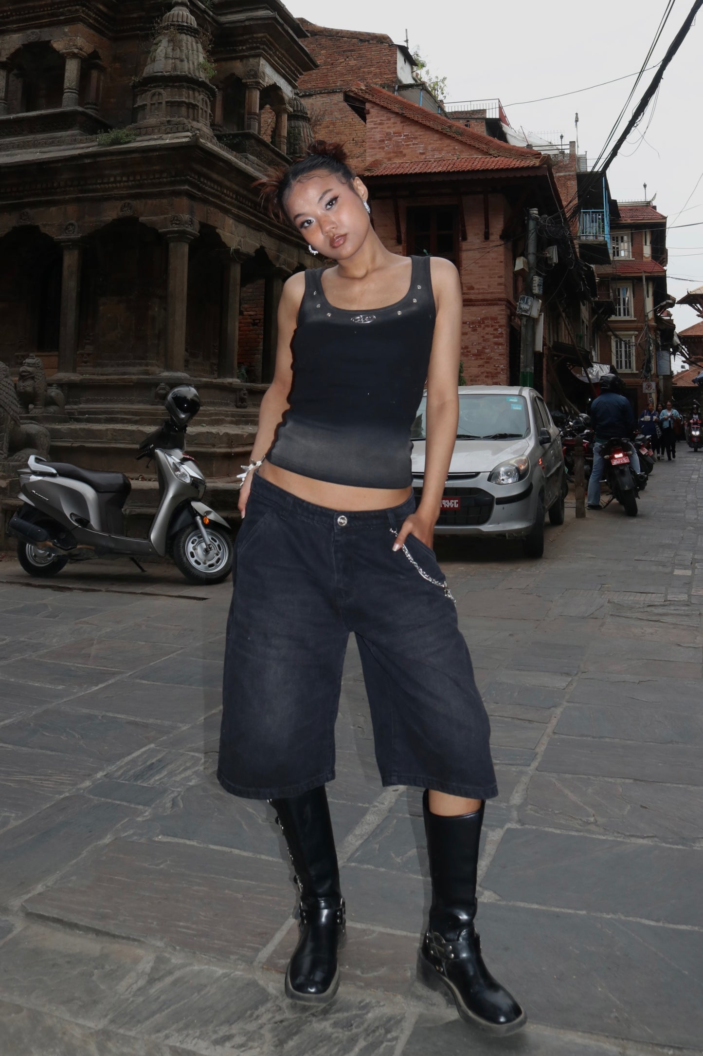 Reube: Black Washed Jorts