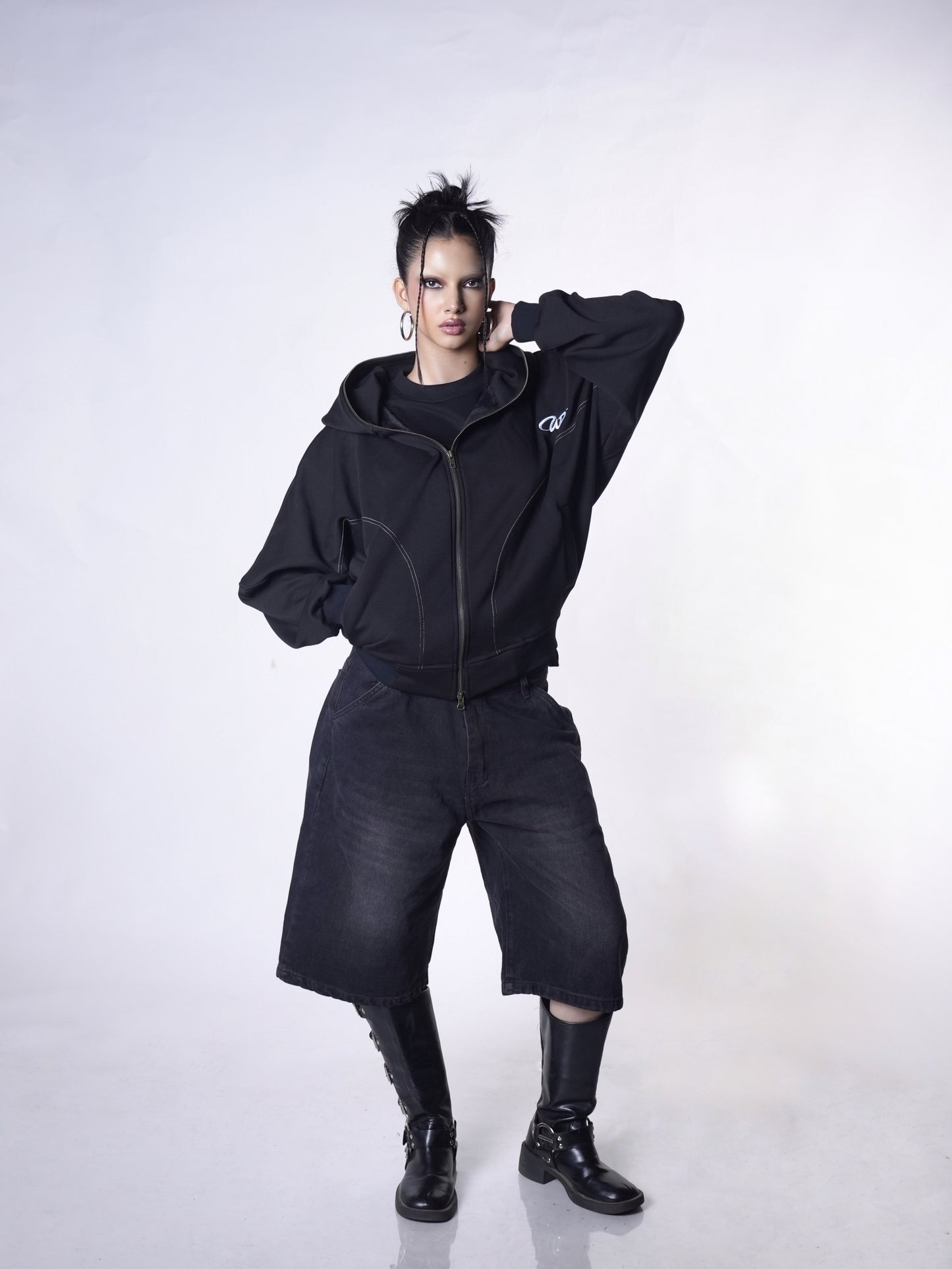 Reube: Black Washed Jorts